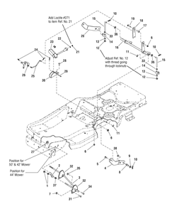 Lift Group Diagram and Parts List for 107287910-7800340,ZTS7500 2008 Briggs and Stratton Lawn Tractor Accessories